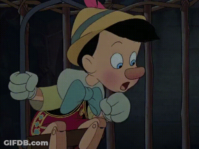 Pinocchio Nodding Telling Story GIF