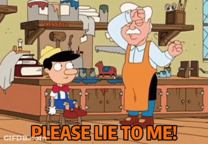 Pinocchio Please Lie Family Guy GIF
