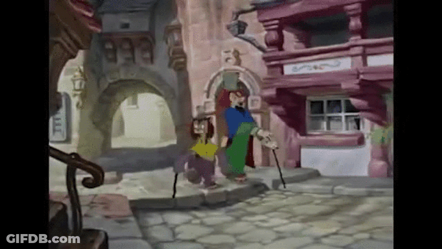 Pinocchio Walking By The Fox GIF
