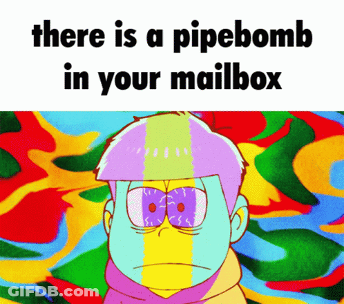Pipebomb In Mailbox With Cartoon Character GIF