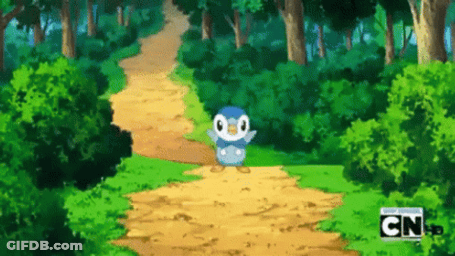 Piplup In The Forest GIF
