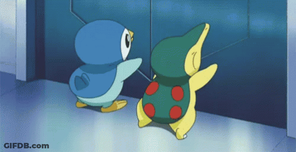 Piplup Push Cyndaquail GIF