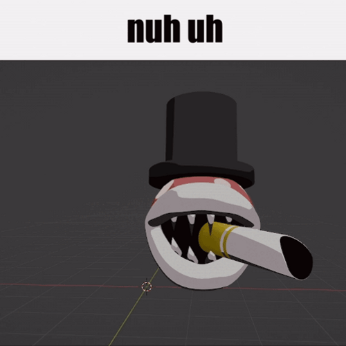 Piranha Plant Nuh Uh GIF