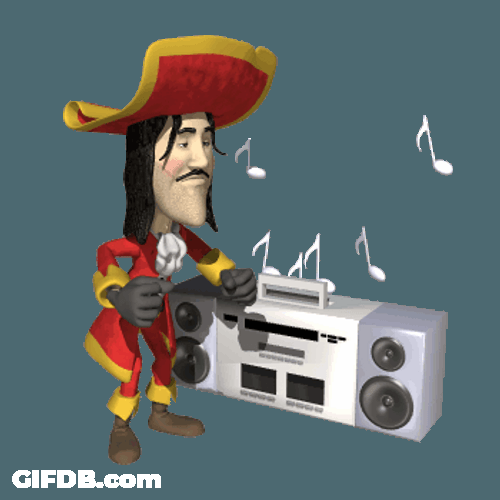 Pirate Boom Box Dance GIF