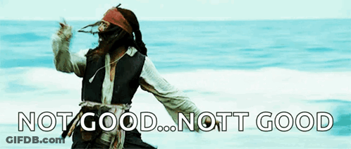 Pirate Dancing Ocean Saying Not Good Nott Good GIF