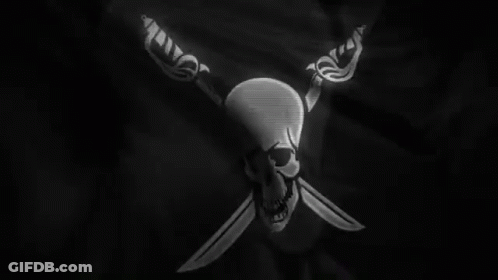 Pirate Flag With Skull And Crossed Swords GIF