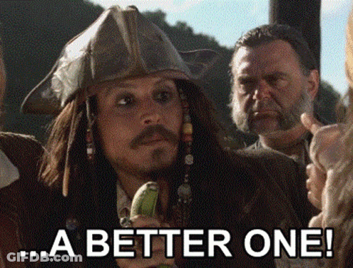 Pirate Hat Man Holding Banana Says A Better One GIF