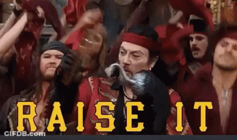 Pirate Man Holding Hook GIF