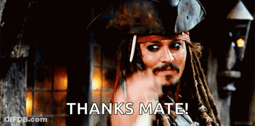 Pirate Man Standing In Front Of Gold GIF