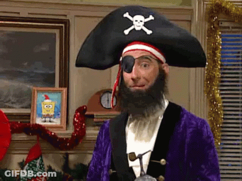 Pirate Man With Beard And Eye Patch GIF