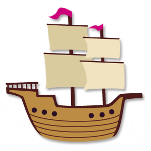 Pirate Ship Sailing GIF