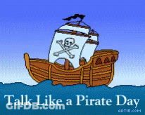 Pirate Ship Saying Talk Like A Pirate Day GIF