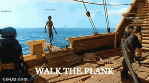 Pirate Ship Saying Walk The Plank GIF
