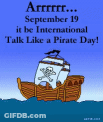 Pirate Ship With Skull And Crossbones GIF