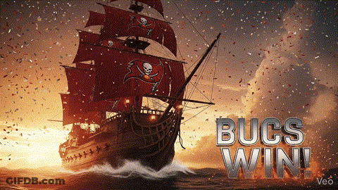 Pirate Ship With Skull And Crossbones Sails GIF