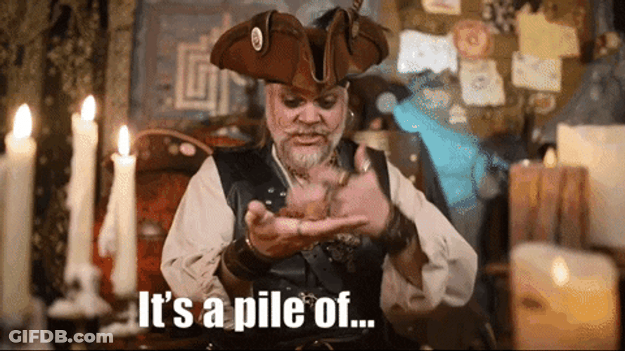 Pirate Talking To Parrot In Picture GIF