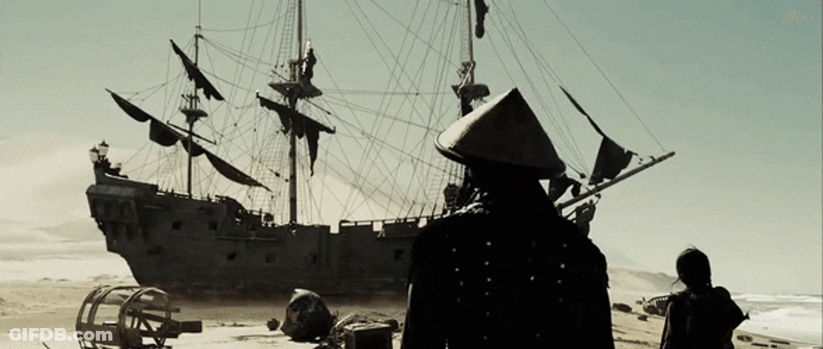 Pirates Of The Caribbean Boat GIF