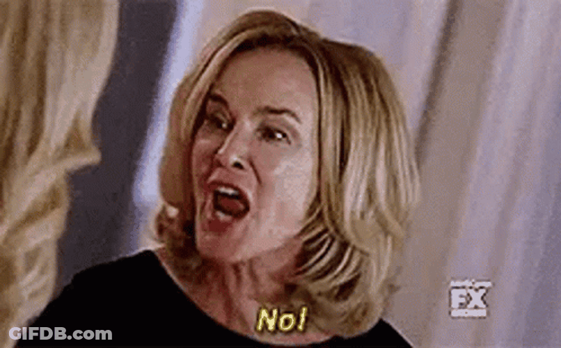 Pissed Off Lady Said No GIF