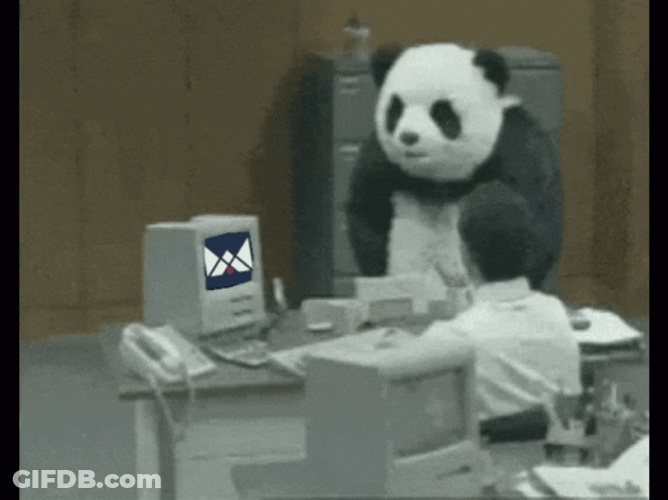 Pissed Off Mascot Panda GIF
