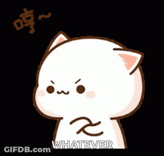 Pissed Off White Cat GIF