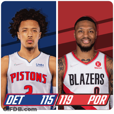 Pistons And Blazers Players GIF