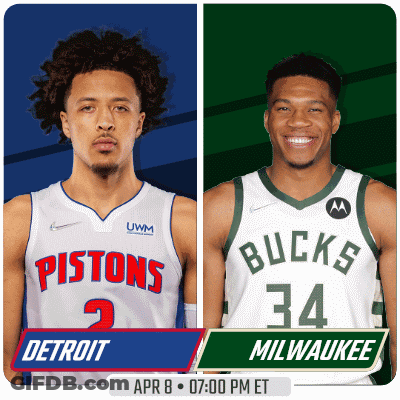 Pistons And Bucks Players On Poster GIF