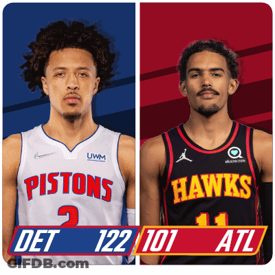 Pistons Player And Atlanta Hawks Player GIF