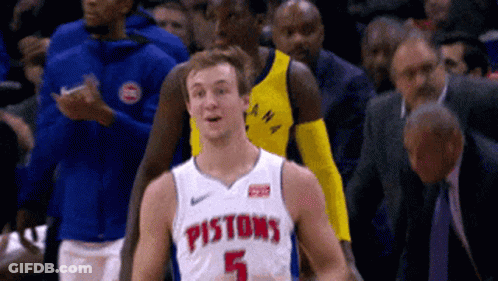 Pistons Player In Front Of Crowd GIF