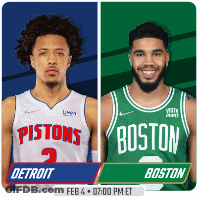 Pistons Vs Boston Basketball Game GIF