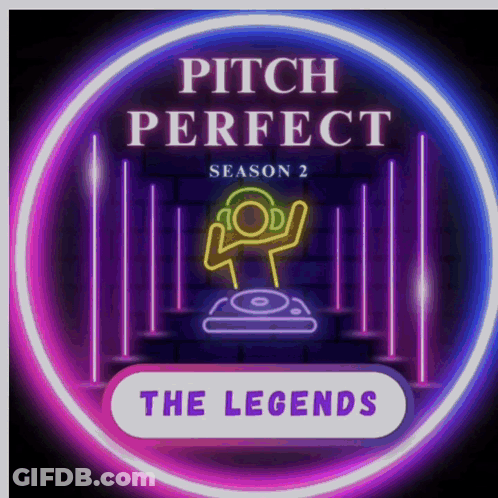 Pitch Perfect Season 2 Neon Sign GIF
