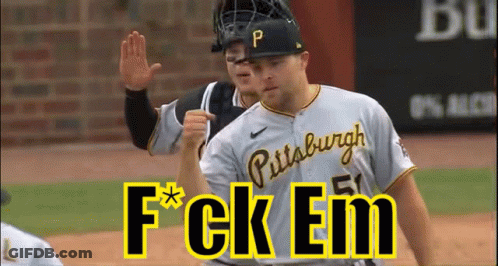 Pittsburgh Baseball Player Giving High Five GIF