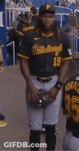 Pittsburgh Baseball Player Number 15 In Dugout GIF