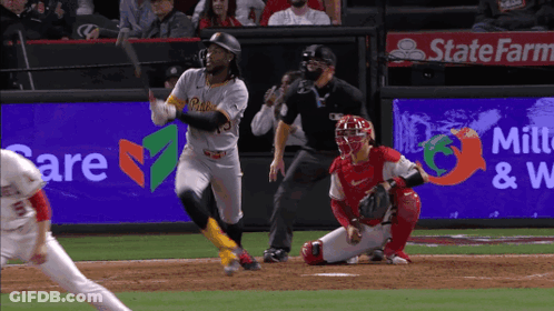 Pittsburgh Baseball Player Swinging Bat GIF