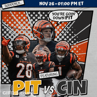 Pittsburgh Bengals Vs Cincinnati Bengals Football Game Ad GIF