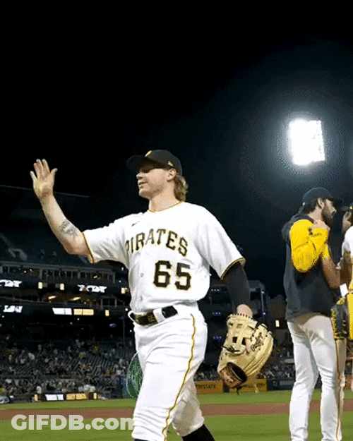 Pittsburgh Pirates Jack Suwinski High Five To Teammates GIF