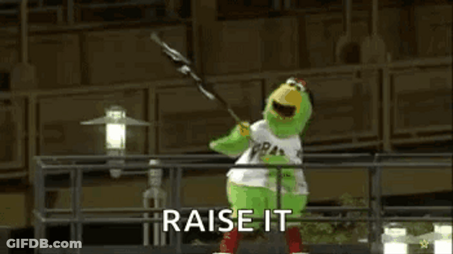Pittsburgh Pirates Parrot Mascot Raise It GIF