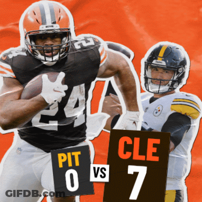 Pittsburgh Steelers And Cleveland Browns Are Playing Each Other GIF