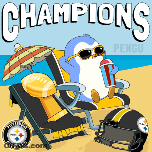Pittsburgh Steelers Poster With Penguin GIF