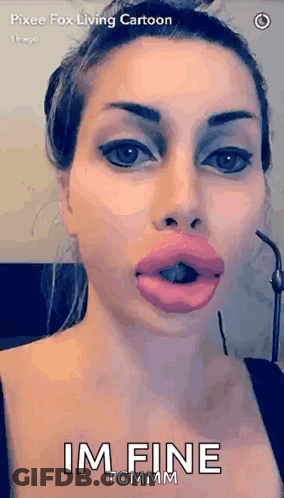 Pixee Fox Cartoon Woman With Huge Lips GIF