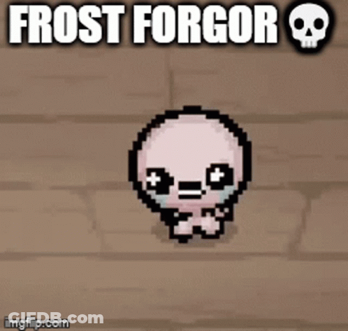Pixel Art Baby Saying Frost Forgor GIF