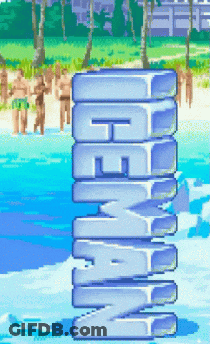 Pixel Art Beach Iceman GIF
