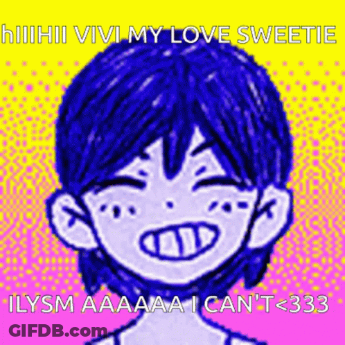 Pixel Art Boy Blue Hair I Can't <333 GIF