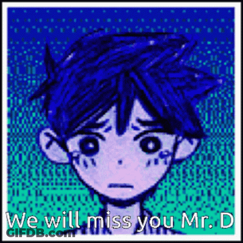 Pixel Art Boy Blue Hair We Will Miss You Mr.D GIF
