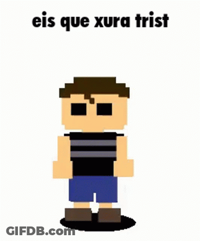 Pixel Art Boy Eis Que Xura Trist GIF