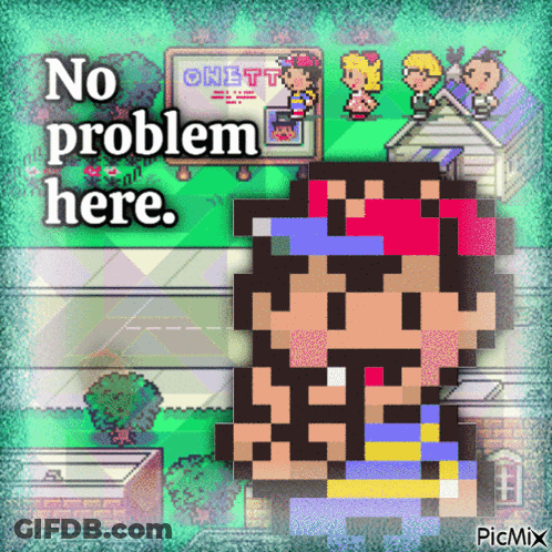 Pixel Art Boy Saying No Problem Here GIF