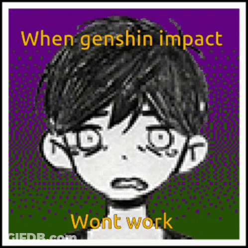 Pixel Art Boy When Genshin Impact Wont Work GIF