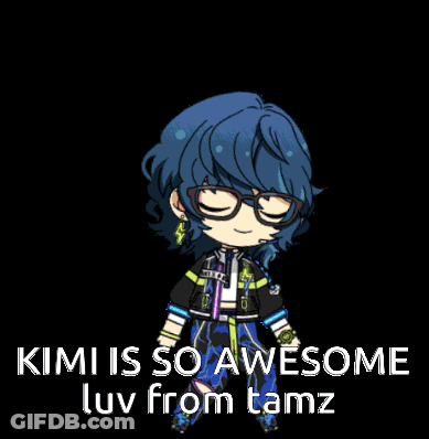 Pixel Art Boy With Blue Hair And Glasses Kim Is So Awesome Luv From Tamz GIF