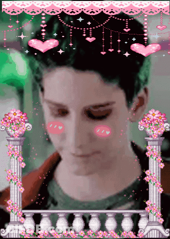Pixel Art Boy With Hearts On Cheeks GIF