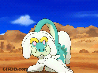 Pixel Art Bunny With Blue Tail GIF