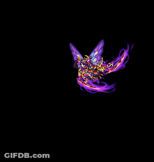 Pixel Art Butterfly With Purple And Blue Feathers GIF